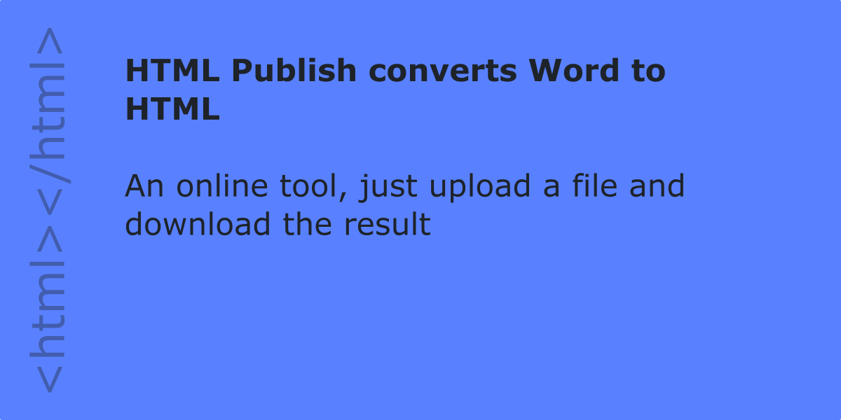 Word to HTML converter π§°